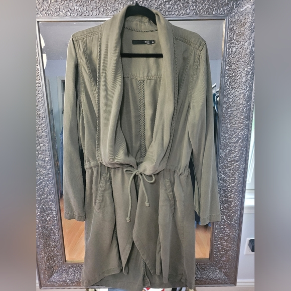Max Jeans Olive Trench Coat - Picture 1 of 4